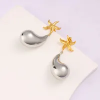 1 Pair Retro Commute Starfish 304 Stainless Steel 316 Stainless Steel  18K Gold Plated Drop Earrings main image 4