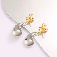 1 Pair Retro Commute Starfish 304 Stainless Steel 316 Stainless Steel  18K Gold Plated Drop Earrings main image 2