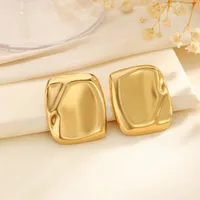 1 Pair Classical Exaggerated Classic Style Geometric Cookies Heart Shape 304 Stainless Steel Ear Studs main image 4