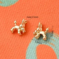 1 Pc/Package 15.5x15mm 15x13mm Hole 2~2.9mm Hole 3~3.9mm Copper Zircon 18K Gold Plated Halloween Pattern Cattle Polished Pendant sku image 1