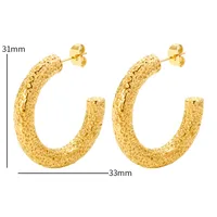 1 Pair IG Style Simple Style Commute C Shape 304 Stainless Steel Ear Studs main image 7