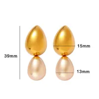 1 Pair Exaggerated Commute Geometric 304 Stainless Steel 316 Stainless Steel  18K Gold Plated Drop Earrings main image 10