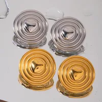 1 Pair Simple Style Round Heart Shape 304 Stainless Steel 18K Gold Plated Ear Studs main image 4