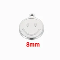 1 Piece 13mm 8mm 304 Stainless Steel Smile Face Pendant sku image 1