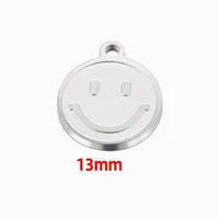 1 Piece 13mm 8mm 304 Stainless Steel Smile Face Pendant sku image 2