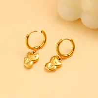 1 Pair Casual Vacation Cat 304 Stainless Steel 316 Stainless Steel  18K Gold Plated Drop Earrings main image 6