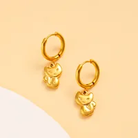 1 Pair Casual Vacation Cat 304 Stainless Steel 316 Stainless Steel  18K Gold Plated Drop Earrings main image 2