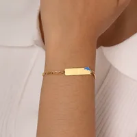 Cute Marine Style Simple Style Dolphin 201 Stainless Steel 18K Gold Plated ID Bracelet In Bulk main image 6