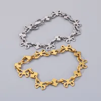 Wholesale Jewelry Simple Style Butterfly 304 Stainless Steel 18K Gold Plated Bracelets Necklace main image 6