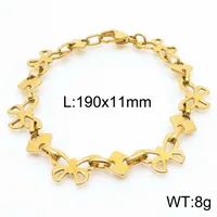 Wholesale Jewelry Simple Style Butterfly 304 Stainless Steel 18K Gold Plated Bracelets Necklace sku image 1