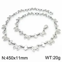 Wholesale Jewelry Simple Style Butterfly 304 Stainless Steel 18K Gold Plated Bracelets Necklace sku image 3