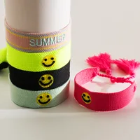 Simple Style Classic Style Commute Smile Face Polyester Wholesale Wristband main image 1