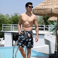 New Summer Beach Pants   Printed Beach Pants Men's Casual Shorts Loose Shorts D2207 main image 1