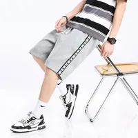 GXOK Men's Summer Wafflour Casual Shorts Belt Tether Embroidered Shorts main image 4