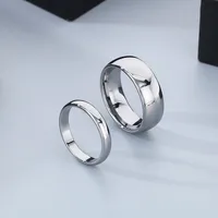 Casual Simple Style Streetwear Round Tungsten Steel 18K Gold Plated Couple Rings main image 6