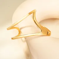 Brass 18K Gold Plated Plating Hollow Out Irregular Bangle main image 1