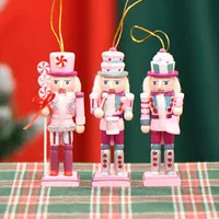 24 New 13cm Cake Candy Nutcracker Small Pendant Cartoon Doll Christmas Tree Crafts Christmas Festival main image 1