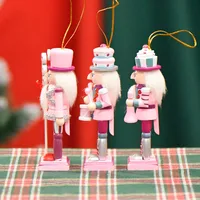 24 New 13cm Cake Candy Nutcracker Small Pendant Cartoon Doll Christmas Tree Crafts Christmas Festival main image 2