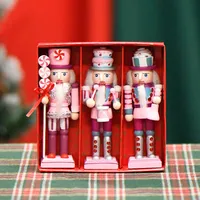 24 New 13cm Cake Candy Nutcracker Small Pendant Cartoon Doll Christmas Tree Crafts Christmas Festival main image 4