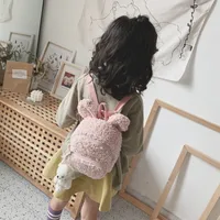 New Lamb Plush Children's Backpack Kindergarten Boys And Girls Student Schoolbag Baby Cartoon Small Backpack main image 2