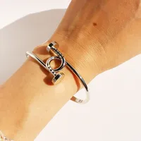 Brass Irregular Plating Geometric Nail Bangle main image 3