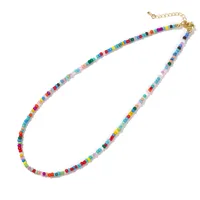 Bohemian Geometric Imitation Pearl Seed Bead Wholesale Necklace sku image 2