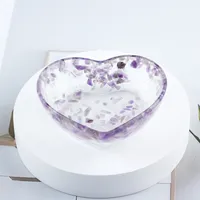 Simple Style Heart Shape Crystal Gravel Amethyst sku image 4