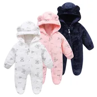 New  Exclusive Winter Infant Fleece-lined Jumpsuit Baby Outing Romper Romper In Stock Generation Hair main image 1