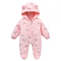 New  Exclusive Winter Infant Fleece-lined Jumpsuit Baby Outing Romper Romper In Stock Generation Hair main image 2