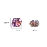 20 PCS/Package 12×11mm Hole 1~1.9mm Glass Geometric Beads main image 5