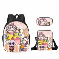 New Labubu Labubu Pupils' Schoolbags Children's Cartoon Peripheral Messenger Bag Single-layer Pencil Case Wholesale main image 1