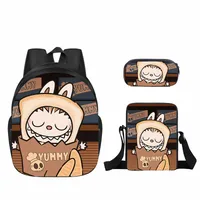 New Labubu Labubu Pupils' Schoolbags Children's Cartoon Peripheral Messenger Bag Single-layer Pencil Case Wholesale main image 5