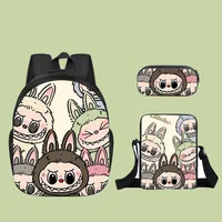 New Labubu Labubu Pupils' Schoolbags Children's Cartoon Peripheral Messenger Bag Single-layer Pencil Case Wholesale sku image 63