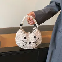 Girl'S Knit Animal Cute Semicircle Buckle Handbag Crossbody Bag main image 5