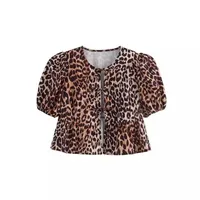 Women's Blouse Short Sleeve Blouses Printing Sexy Streetwear Leopard main image 2