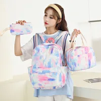 Large Capacity Fashion  Backpack Daily Casual Backpack College Style Three-piece Backpack Wholesale main image 1