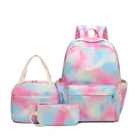 Large Capacity Fashion  Backpack Daily Casual Backpack College Style Three-piece Backpack Wholesale main image 2