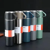 Business Gift Thermos Cup Set One Cup 3 Lid Gift Box Set Thermos Cup 304 Stainless Steel Water Cup Accompanying Gift sku image 2