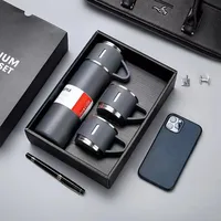 Business Gift Thermos Cup Set One Cup 3 Lid Gift Box Set Thermos Cup 304 Stainless Steel Water Cup Accompanying Gift sku image 5