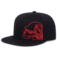 Unisex Casual Soldier Skull Flat Eaves Baseball Cap main image 4