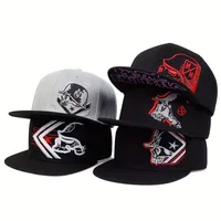 Unisex Casual Soldier Skull Flat Eaves Baseball Cap main image 1