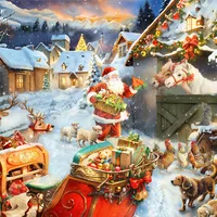 Christmas Cute Christmas House Christmas Tree Santa Claus sku image 5