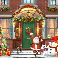 Christmas Cute Christmas House Christmas Tree Santa Claus sku image 6