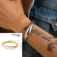 Simple Style Commute Geometric Alloy Wholesale Bangle sku image 4