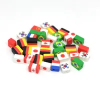 100 PCS/Package Diameter 10mm Soft Clay National Flag Beads sku image 3