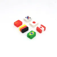 100 PCS/Package Diameter 10mm Soft Clay National Flag Beads main image 2