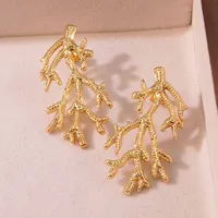 2 Pieces Set Retro French Style Geometric Flower 304 Stainless Steel Imitation Gold  Ear Studs main image 1