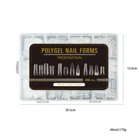 New Nail Nail Mold Mixed With 12 Paper-free Hand Extension Crystal Nail Transparent Nail Film 288pcs main image 5