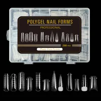 New Nail Nail Mold Mixed With 12 Paper-free Hand Extension Crystal Nail Transparent Nail Film 288pcs sku image 2