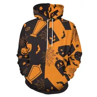 Men's Halloween Pattern Animal Casual Streetwear Long Sleeve Loose Hooded main image 7